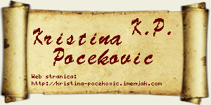 Kristina Počeković vizit kartica